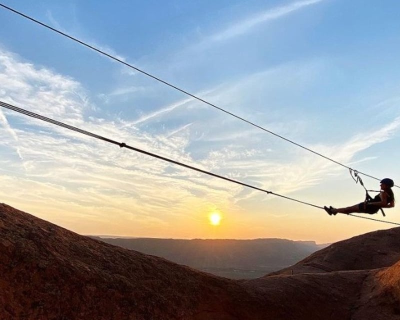 Sunset Zip Line Tour in Moab