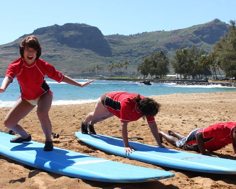 Beginner Surf Lessons at Kalapaki Beach, Kauai