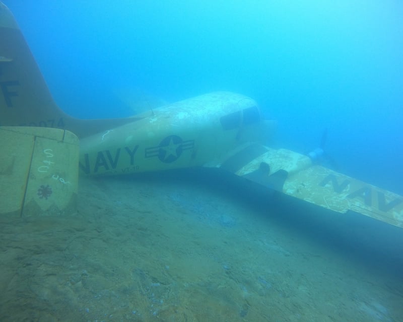 Scuba Diving at Ravenel Quarry with Sunken Airplane