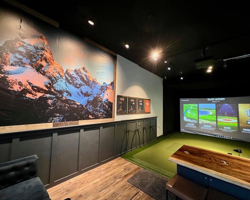 Indoor Golf Simulator Rental on Main Street in Rexburg