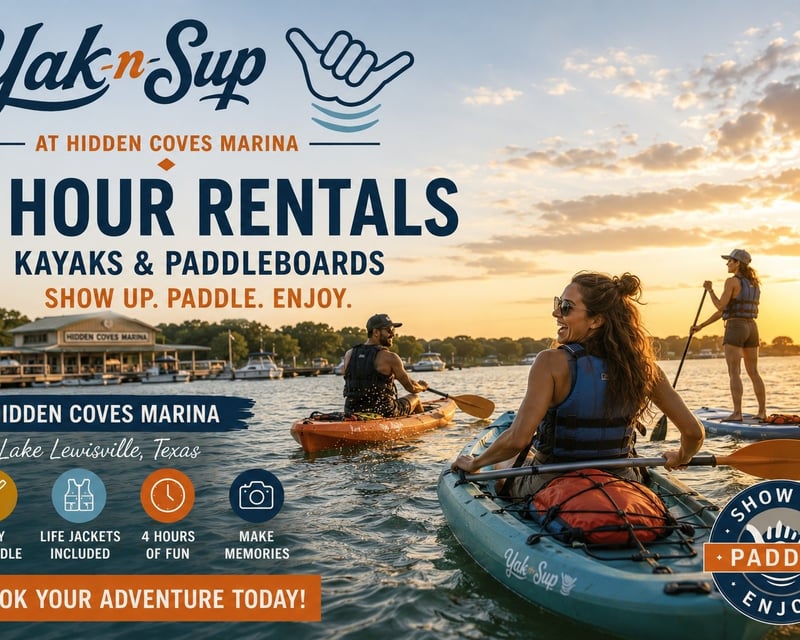 Self-Guided Kayak & Paddleboard Rental on Lake Lewisville