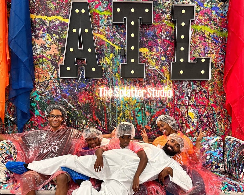 Family Splatter Painting Session in Sandy Springs