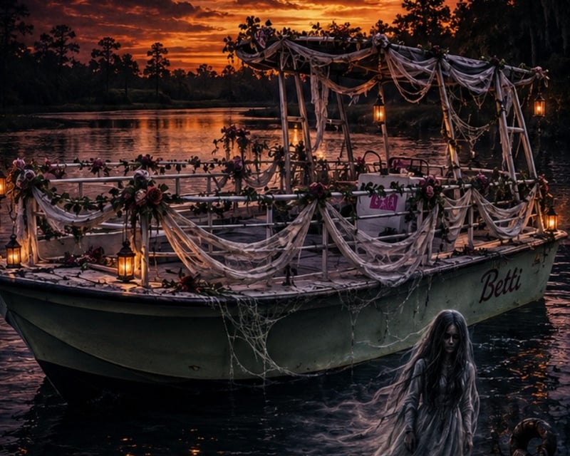 Sunset Ghost Boat Tour in Savannah