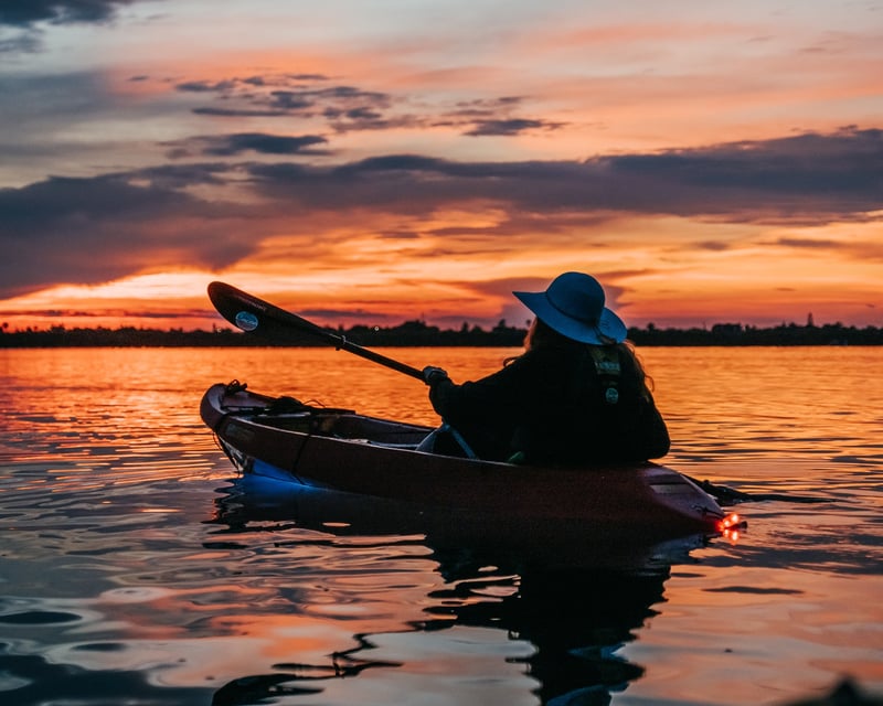Sunset Clear-Bottom Kayak Tour on Indian River Lagoon