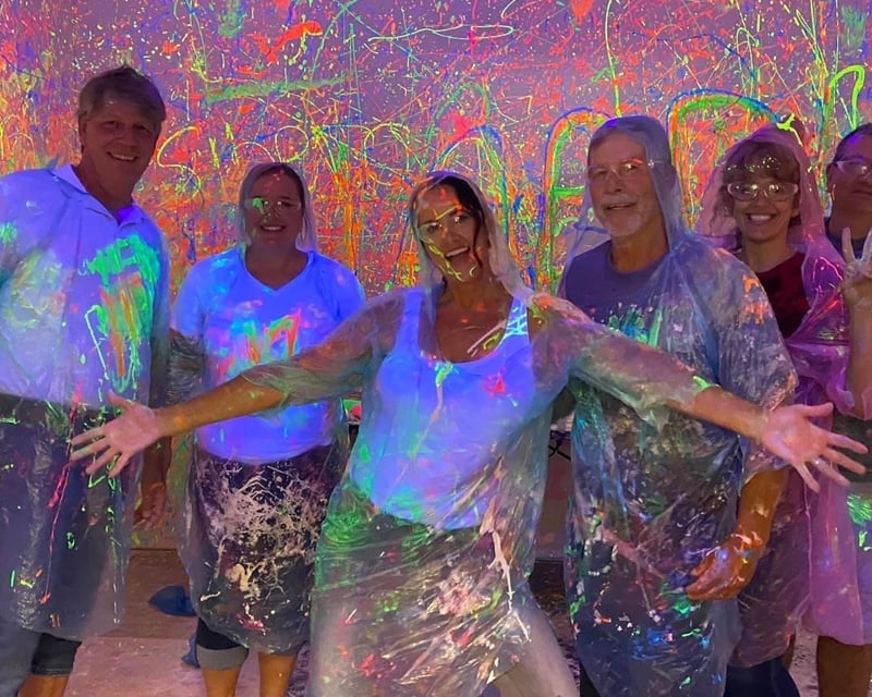 Axe Throwing & Neon Paint Splatter Room in Charleston