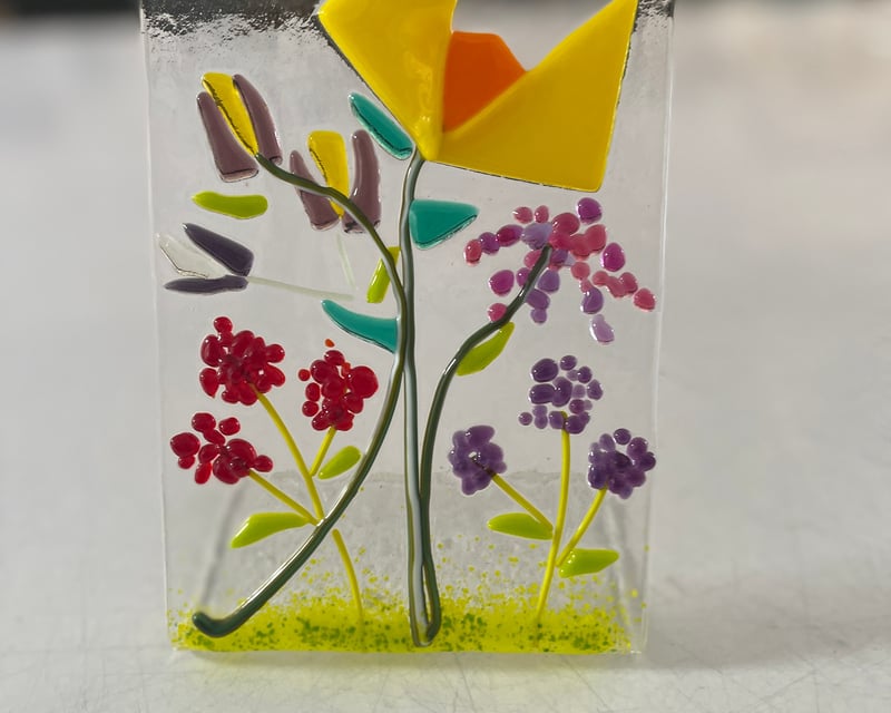 Fused Glass Flower & Vine Panel Class in Westlake Village