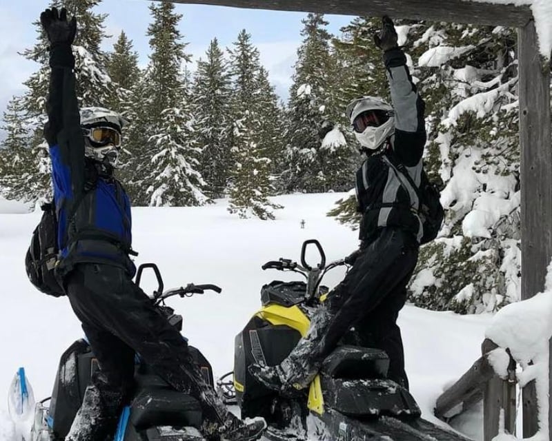 Full-Day Trail & Powder Snowmobile Rental in Island Park