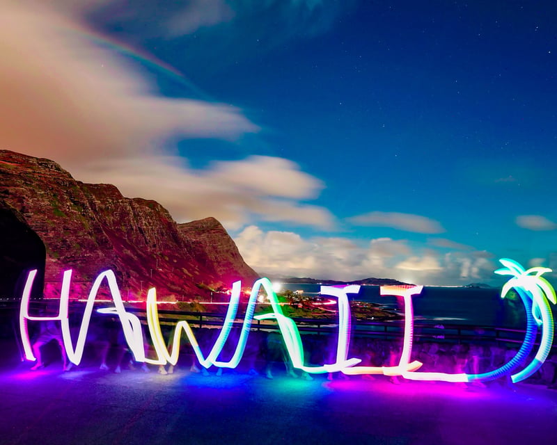 Sunset Photography & Light Painting in Oahu