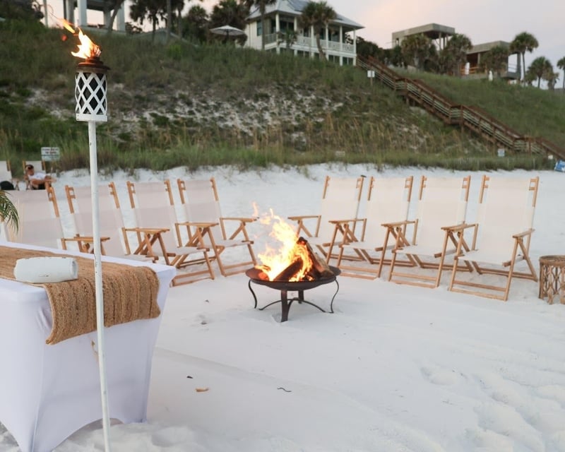 Classic Beach Bonfire Setup near Freeport