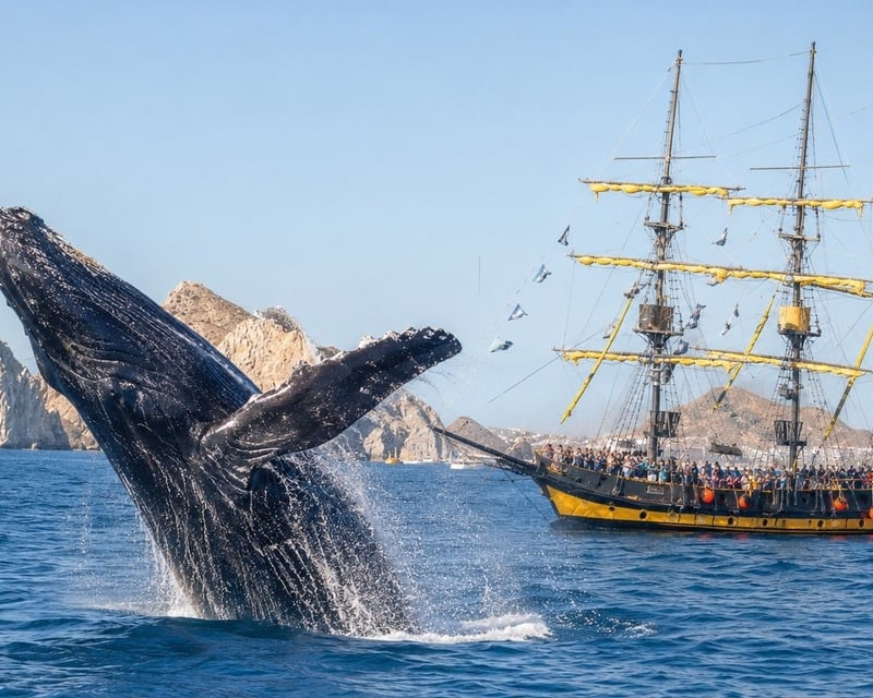 Pirate-Themed Whale Watching Sail in Cabo San Lucas