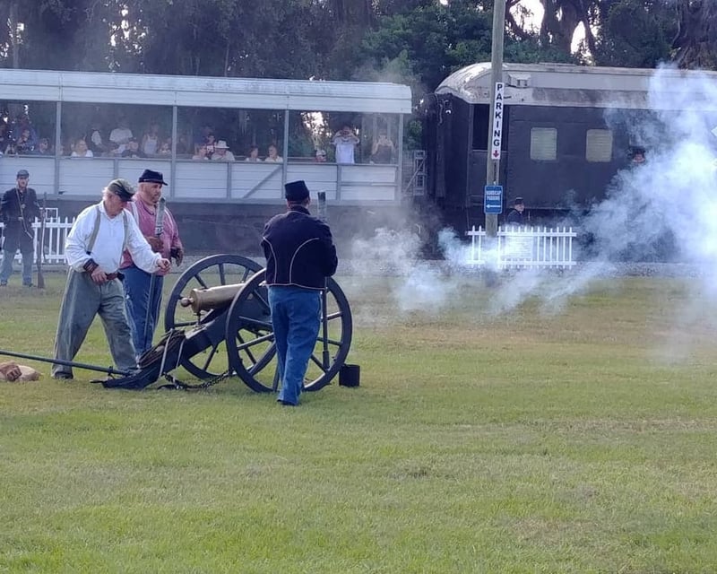 Civil War Reenactment Train Ride in Parrish