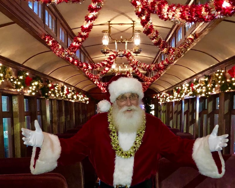 Holiday Lights Train Ride at Santa Cruz Beach Boardwalk