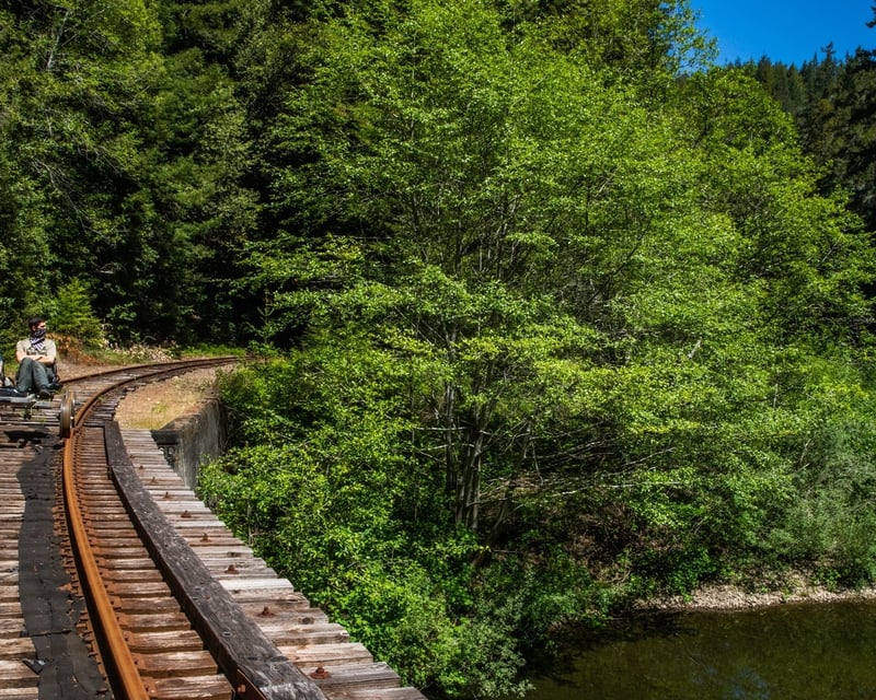 25-Mile Railbike Tour Along the Noyo River