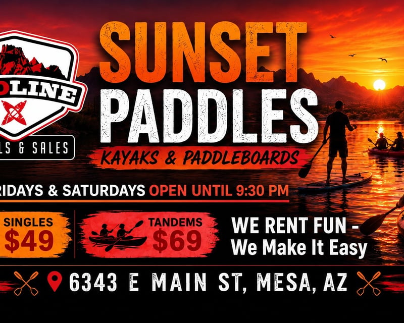 Sunset Kayak & Paddleboard Rentals in Mesa