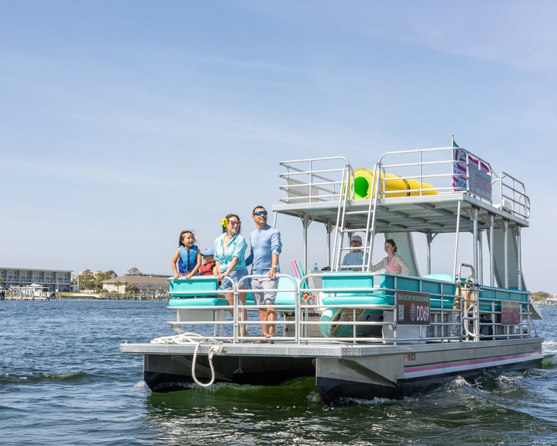 Fort Walton Beach Double Decker Pontoon Rental with Slides