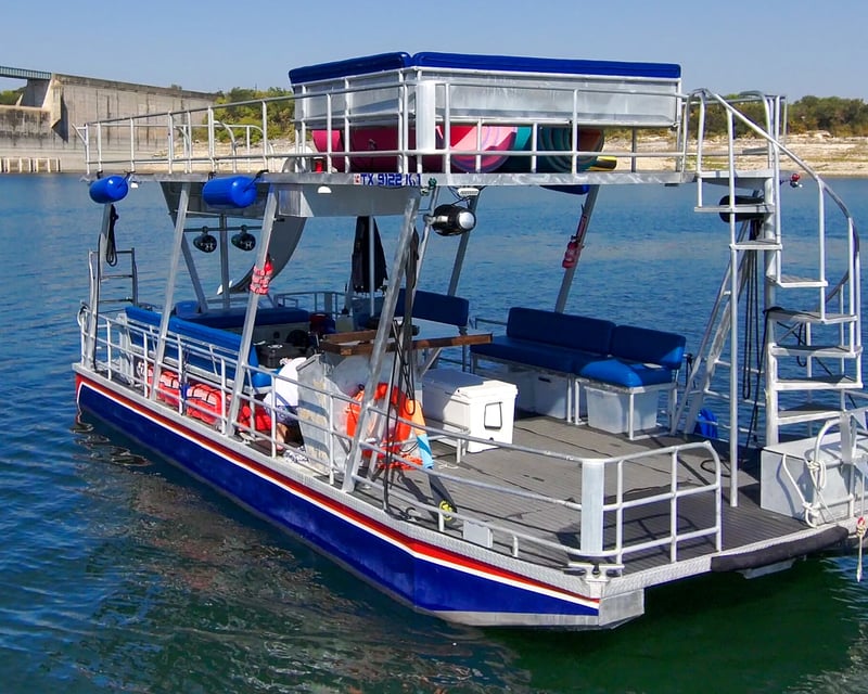 34' Double-Decker Party Boat with Slide on Lake Travis