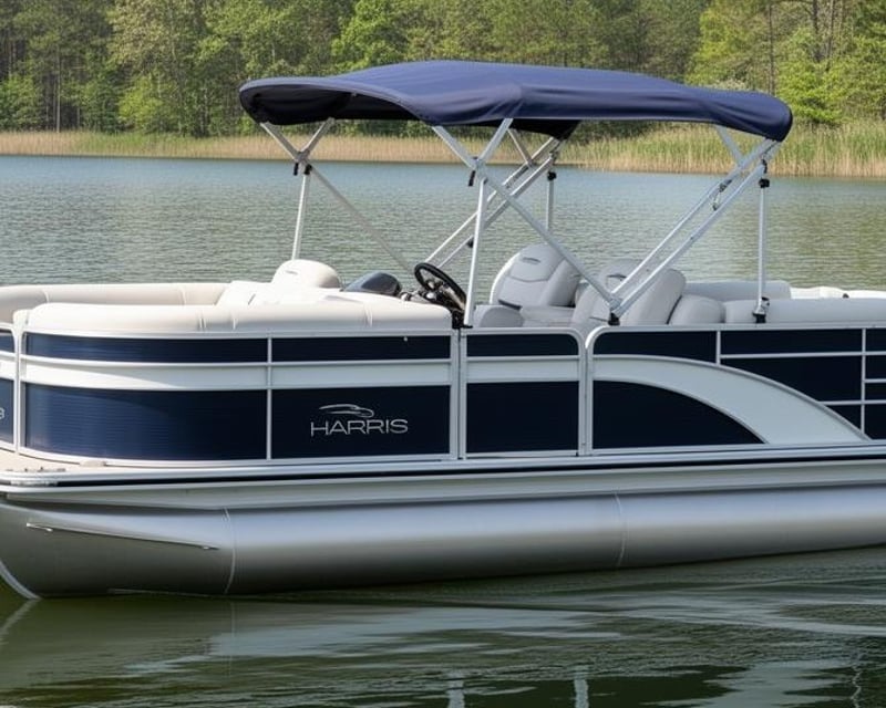 Shaded Pontoon Boat Rental on Jordan Lake