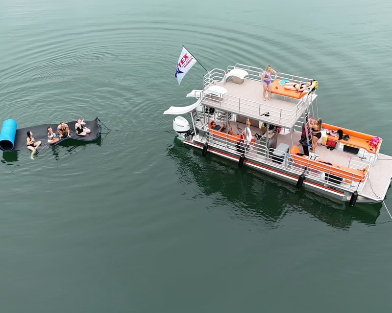 Cruise Lake Travis on a 30' Double-Decker Party Barge