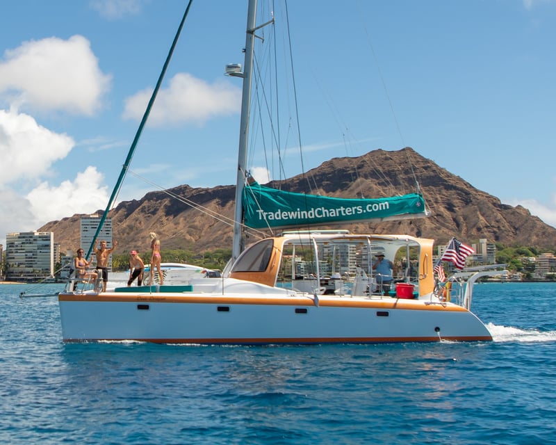 Private Waikiki Fireworks Sailing Catamaran Cruise