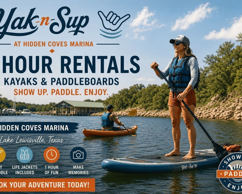 1-Hour Kayak & Paddleboard Rental on Lake Lewisville