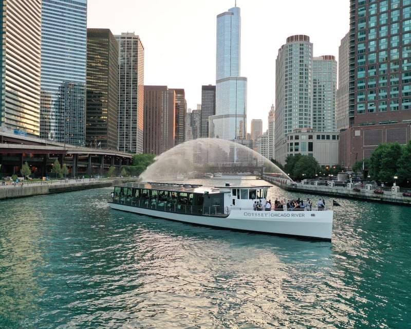 Glass-Enclosed Chicago River Brunch, Lunch or Dinner Cruise