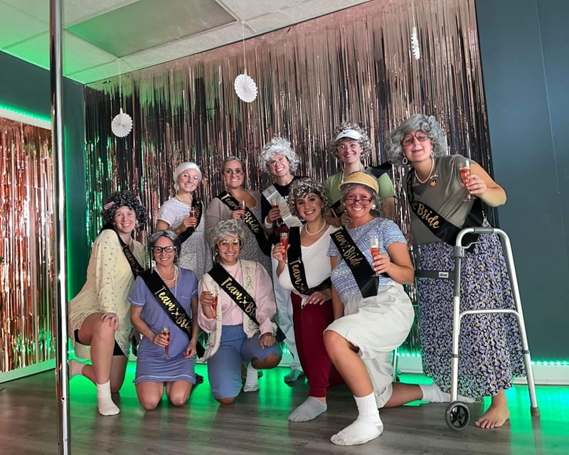 Bachelorette Pole Dance Party in Destin with Champagne