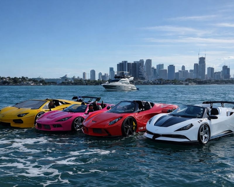 Jet Car Rental & Boat Ride in Miami Beach