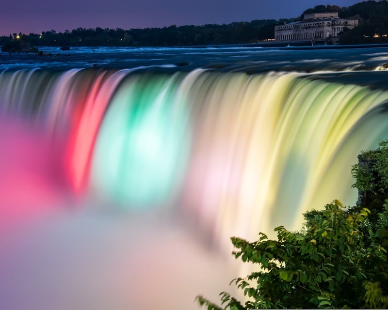 Night Illumination Walking Tour of Niagara Falls USA