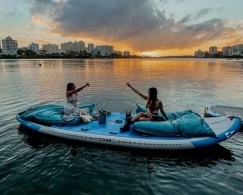 XL Paddleboard with Prosecco & Charcuterie on Condado Lagoon