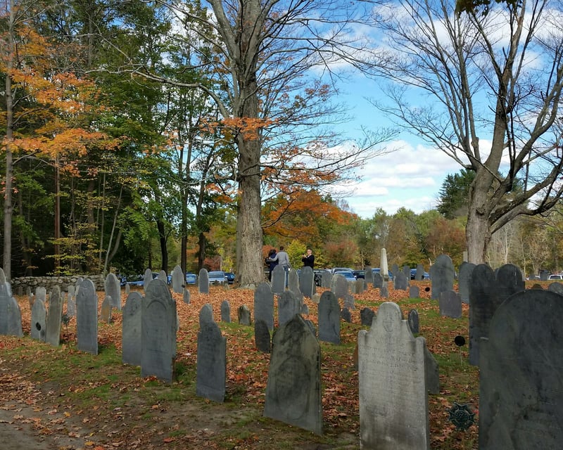 Autumn Twilight Cemetery Walking Tour in Concord, MA