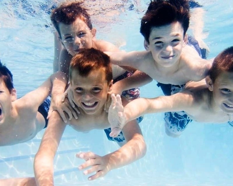 Indoor Pool Swim Birthday Party With Snorkel Gear in Lafayette