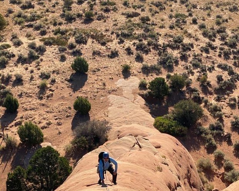 Private Looking Glass Rock Climb & Rappel Near Moab