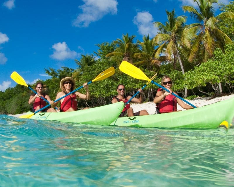 Kayak, Snorkel & Honeymoon Beach Picnic in St. John