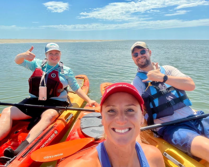 Hunting Island Kayak to Boneyard Beach Sandbar