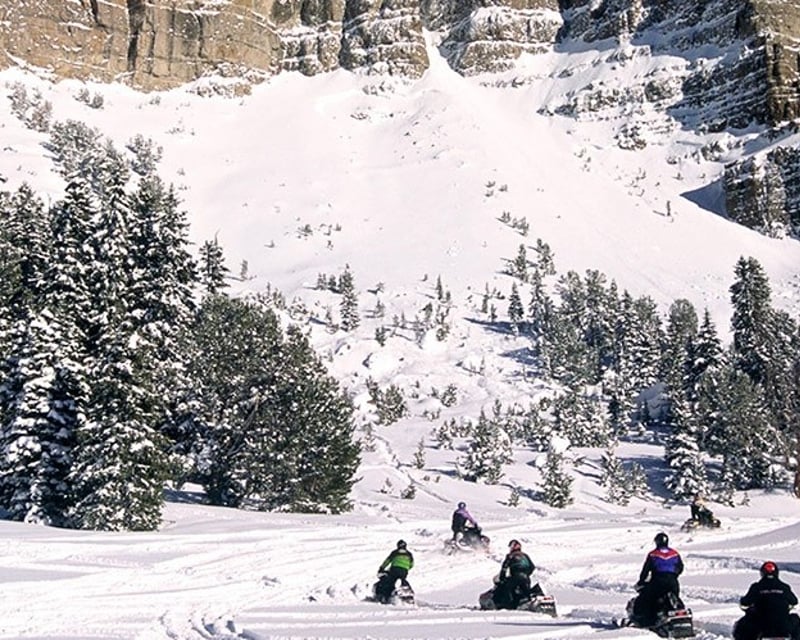 Private Continental Divide Snowmobile Tour from Jackson