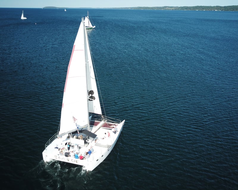 Happy Hour Catamaran Sail in Traverse City