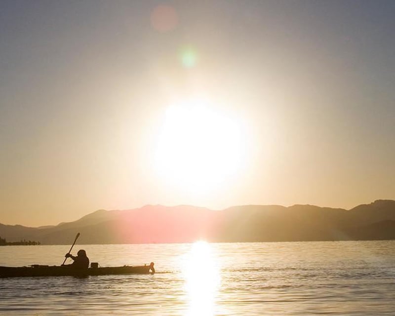 Sunset Kayak Tour on Yellowstone Lake