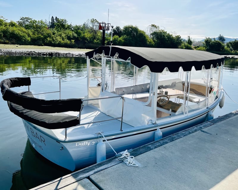 Private Napa River Cruise Aboard a 22' Electric Boat
