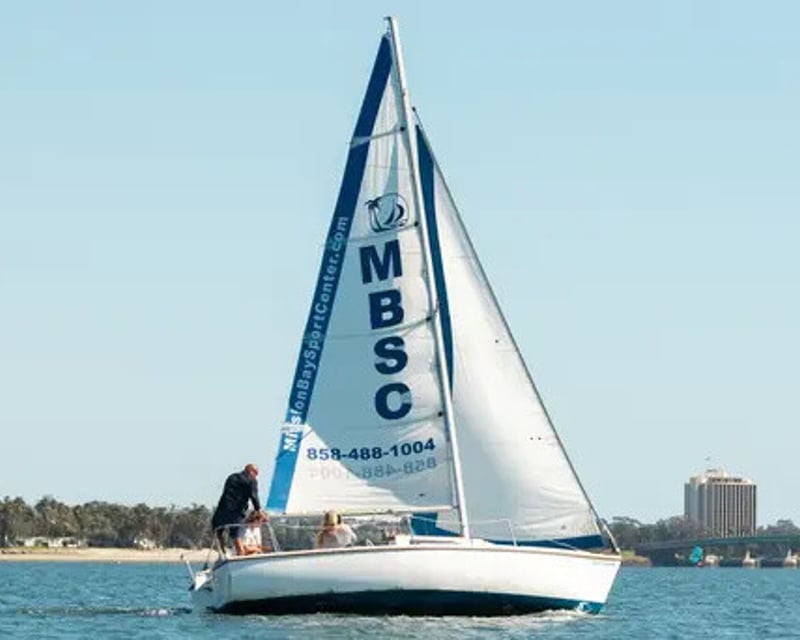 Hourly Sailboat Rental on Mission Bay, San Diego