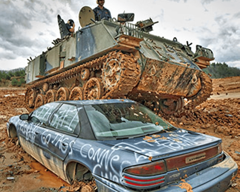 Car Crush Experience at Tank Town USA in Morganton