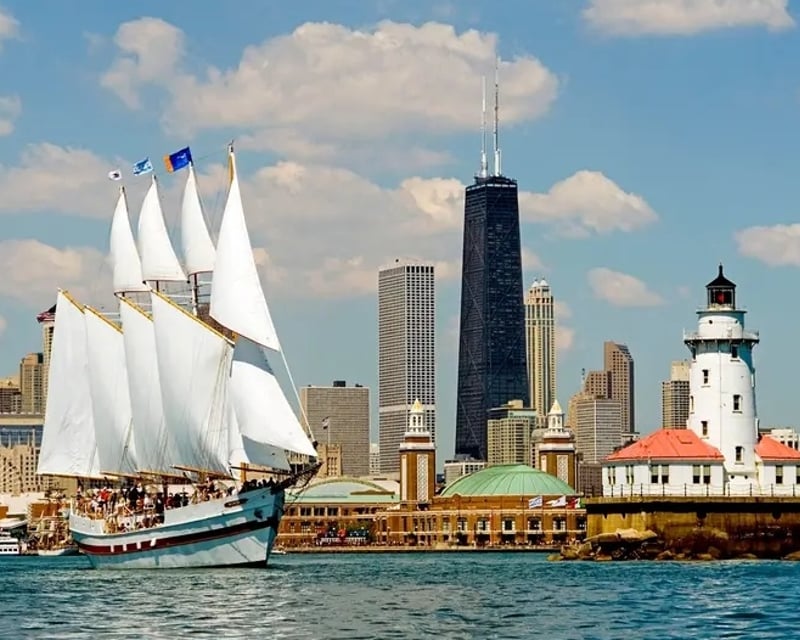 Chicago Sunset Skyline Sail