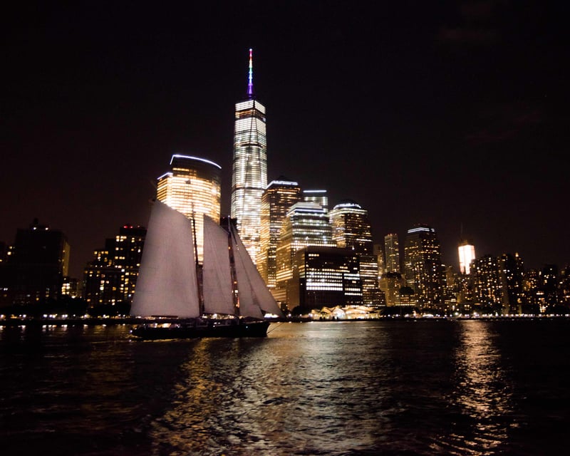 Sail New York City Lights Cruise Past Statue of Liberty