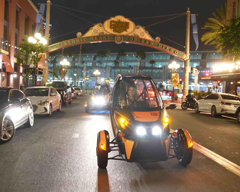 Gaslamp & Embarcadero Night Driving Tour in San Diego
