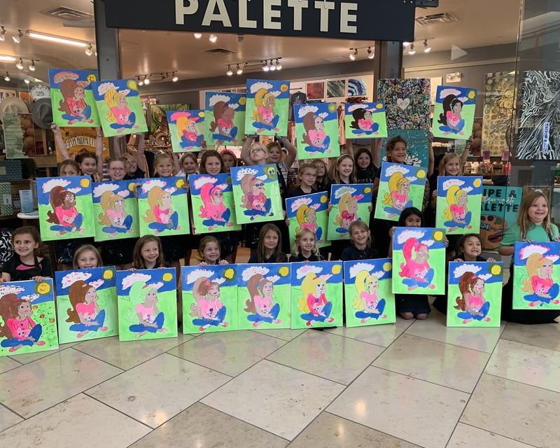 Private Kids Acrylic Canvas Paint Party in Plano