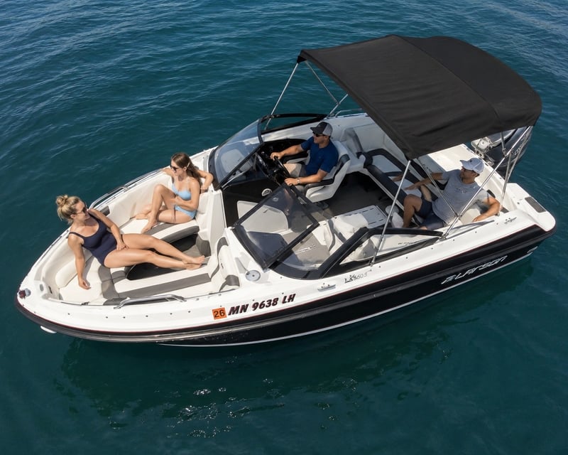 Open-Bow Sports Boat Rental in Danbury, WI