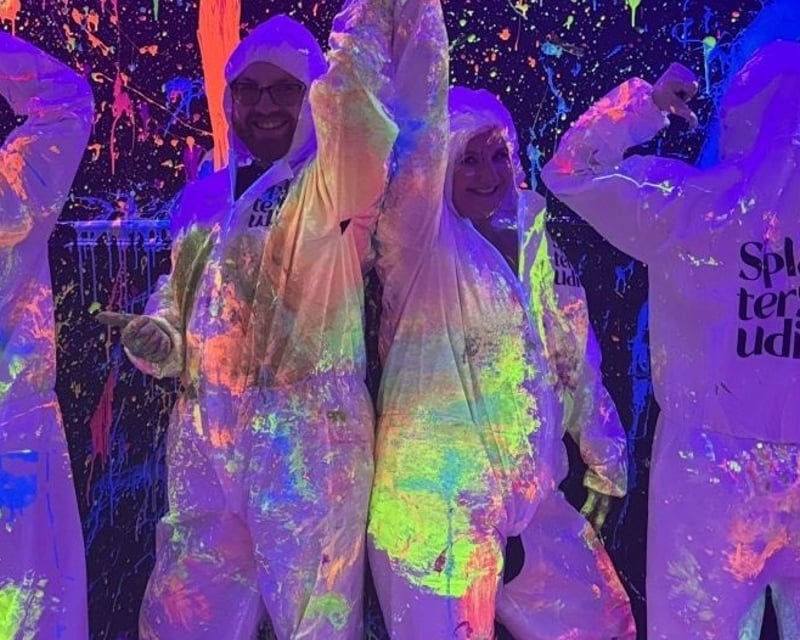 Glow Acrylic Pour Painting Class in Sandy Springs