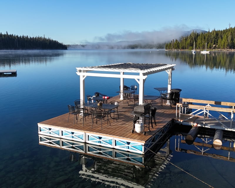 Relax at a Private Day Dock Lounge at Elk Lake