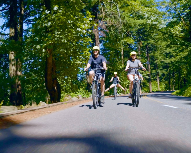 Columbia Gorge Waterfalls E-Bike Tour to Multnomah Falls