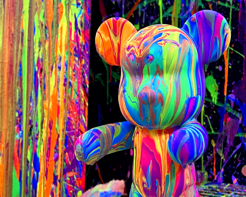 Blacklight Neon Bear Painting Near Atlanta