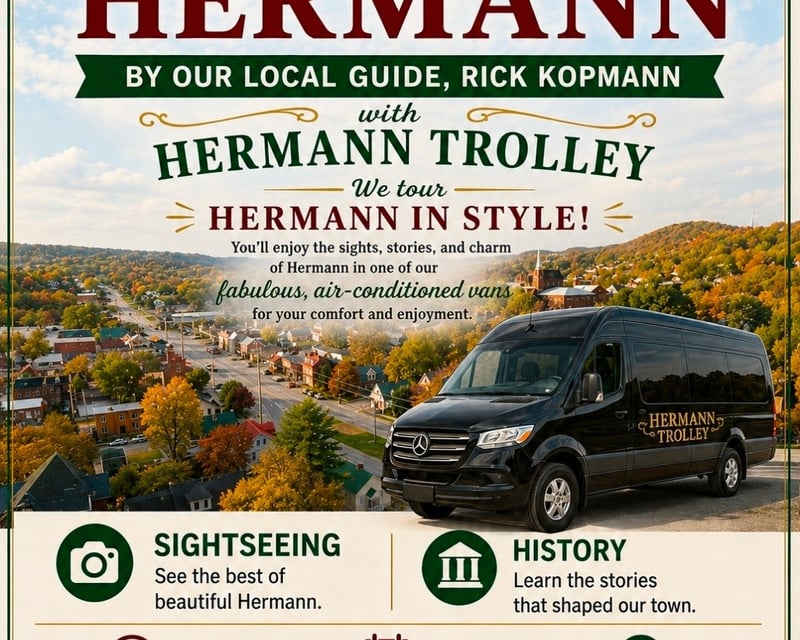 Trolley Sightseeing & History Tour in Hermann, MO